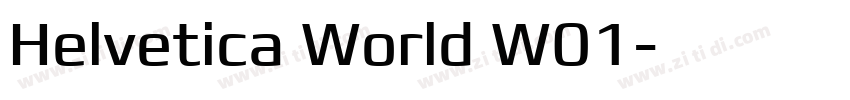 Helvetica World W01字体转换